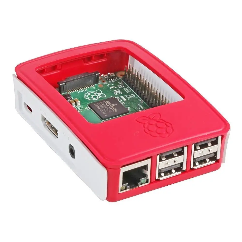 Official Raspberry Pi Case for Raspberry Pi 5, Built-in Cooling Fan,  Red/White