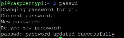 Change Raspberry Pi Default Password